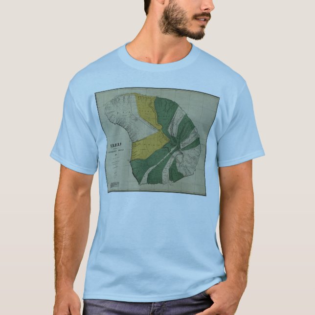 Lanai 1878, vintageHawaii karta Tee (Framsida)