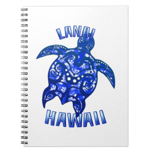 Lanai Hawaii Vacation Tribal Turtle Anteckningsbok