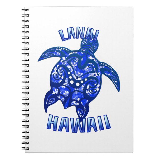 Lanai Hawaii Vacation Tribal Turtle Anteckningsbok (Framsidan)