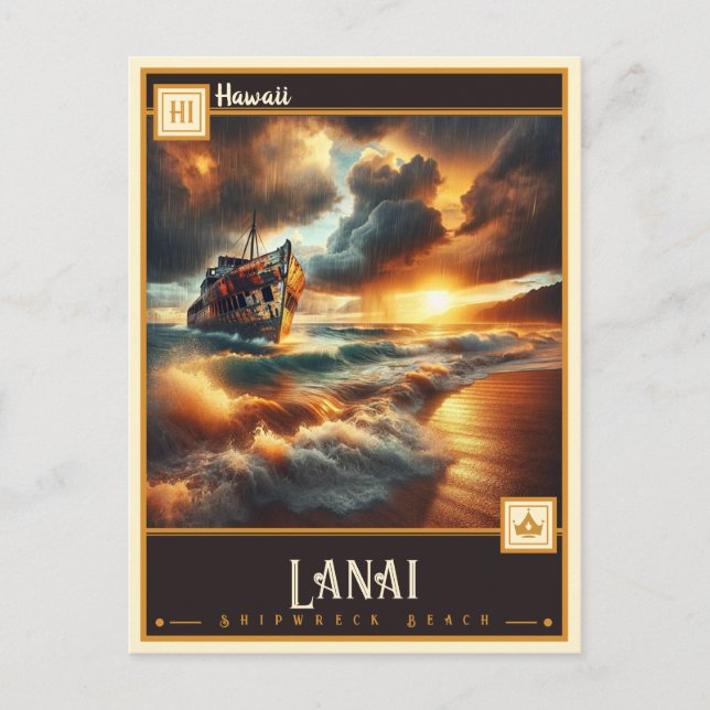Lanai Hawaii | VINTAGE Vykort (Framsida)