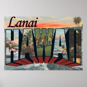 Lanai HawaiiLarge brev ScenesLanai, HI Poster