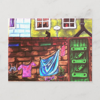 Lancashire Backyard Vykort