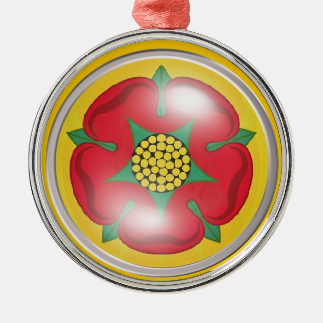 Lancashire flagga (steg), julgransprydnad metall (Framsidan)