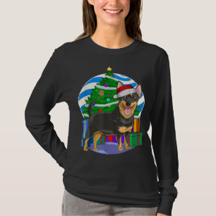 Lancashire Heeler Hund Santa Julgran Decor T Shirt