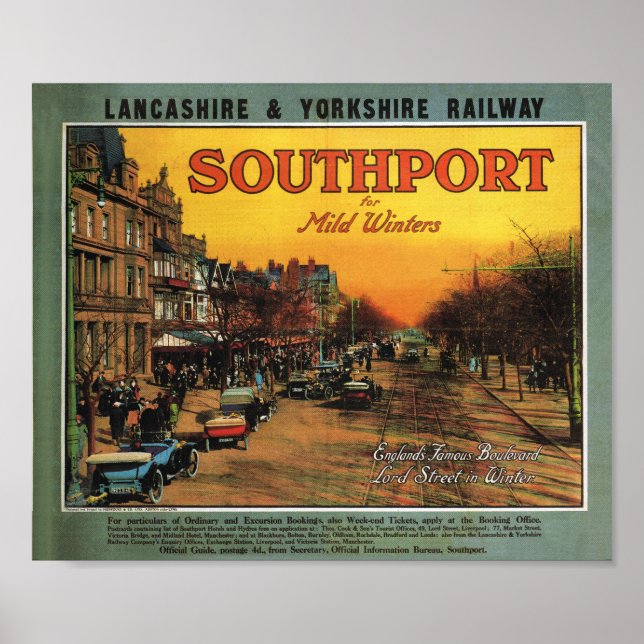 Lancashire och Yorkshire Railway Southport Poster (Framsidan)