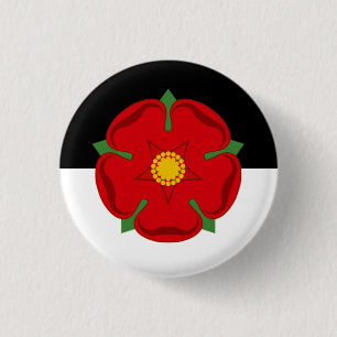 Lancashire Ro på Black & White Badge Knapp