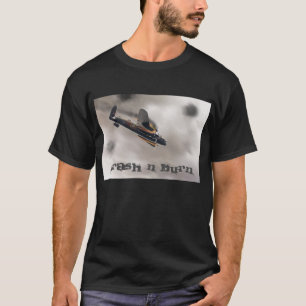 Lancaster bomber på brandkrasch t shirt