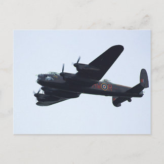 Lancaster Bomber på flyg. Vykort