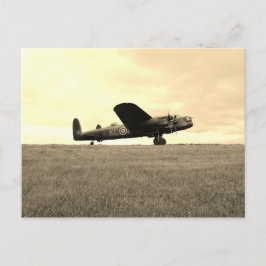 Lancaster Bomber Sepia Tone Vykort