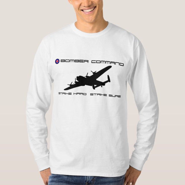Lancaster bombplan - bombplanen befaller tee shirt (Framsida)