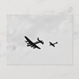 Lancaster bombplan- och hetlevrad personvykort vykort