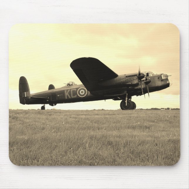 Lancaster bombplanSepia tonar Musmatta (Framsidan)