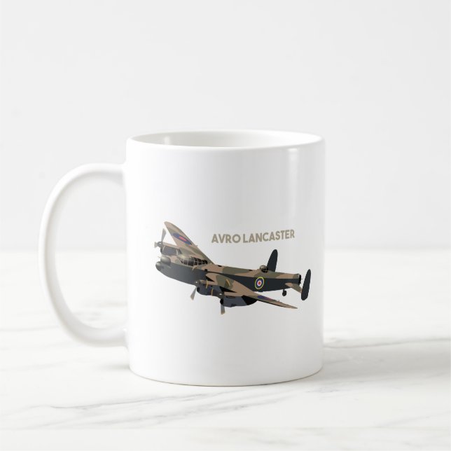 Lancaster British WW2-flygplan Kaffemugg (Vänster)