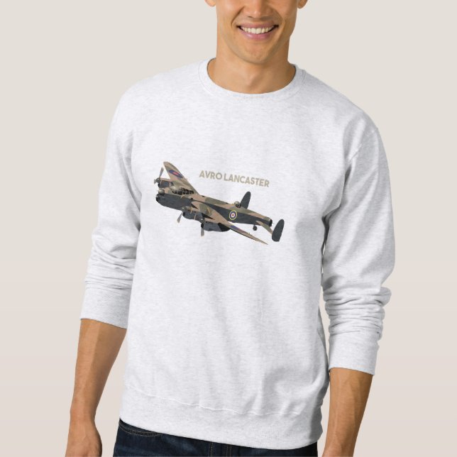 Lancaster British WW2-flygplan Lång Ärmad Tröja (Framsida)