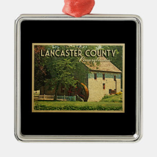 Lancaster County Pennsylvania Julgransprydnad Metall
