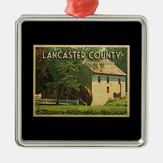 Lancaster County Pennsylvania Julgransprydnad Metall (Framsidan)