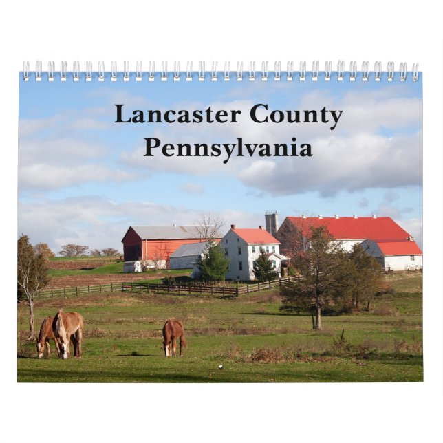 Lancaster County Pennsylvania kalender (Omslag)