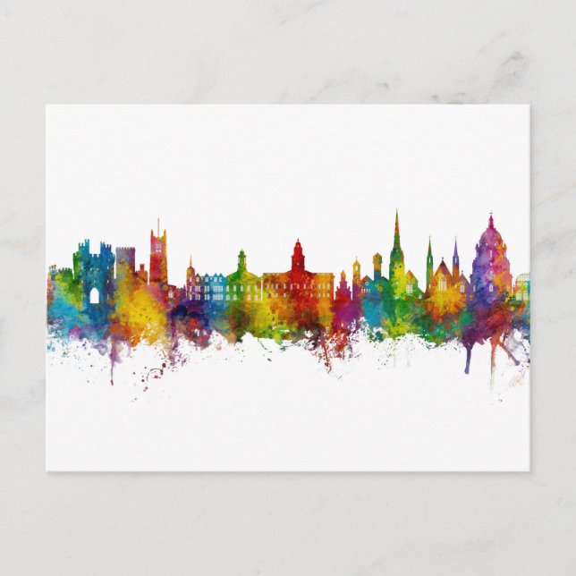 Lancaster England Siluett Vykort (Framsida)