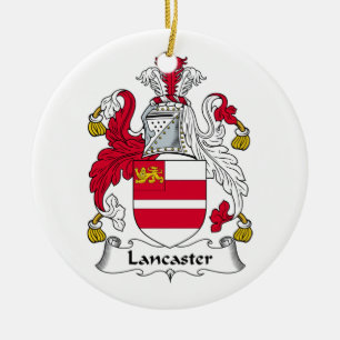 Lancaster familjvapensköld julgransprydnad keramik