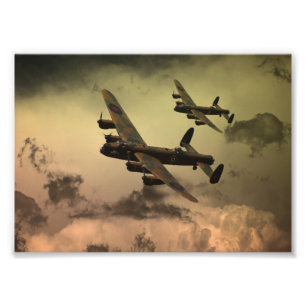 Lancaster Fire i Himlar Fototryck