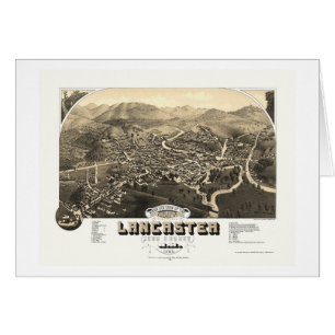Lancaster, NH Panorama-karta - 1883 Hälsningskort