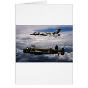 Lancaster och Vulcan XH558 Hälsningskort