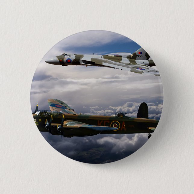Lancaster och Vulcan XH558 Knapp (Framsida)