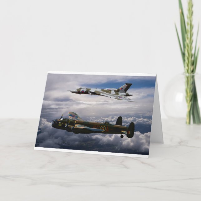 Lancaster och Vulcan XH558 Kort (Framsida)