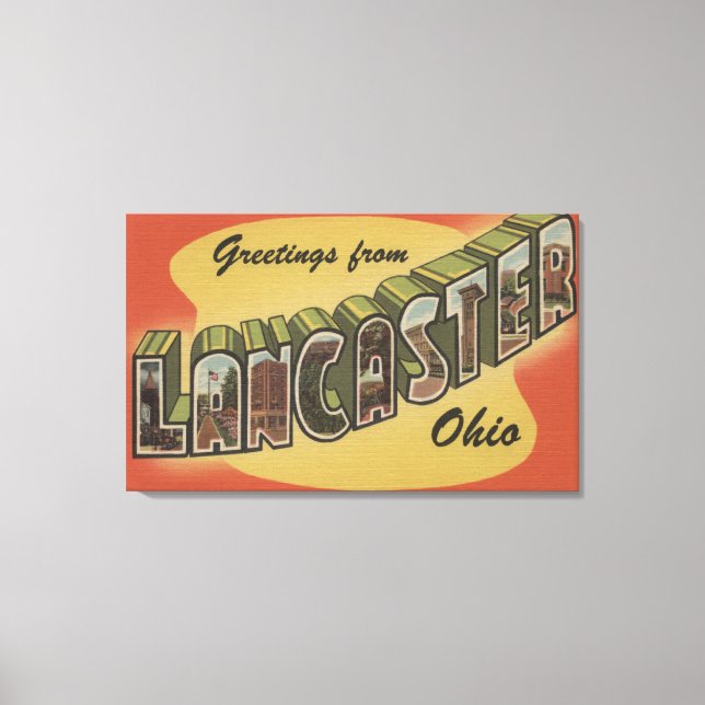 Lancaster, Ohio - Stora Brev-scenarierna Canvastryck (Framsida)