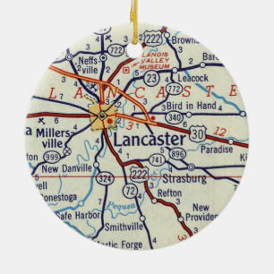 Lancaster PA Julgransprydnad Keramik