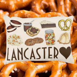 Lancaster, PA Pennsylvania Dutch Amish Mat Prydnadskudde