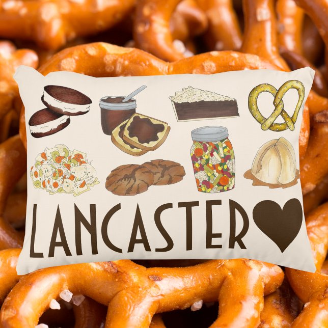 Lancaster, PA Pennsylvania Dutch Amish Mat Prydnadskudde (Lancaster Pillow)