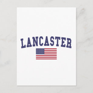 Lancaster PA US Flagga Vykort