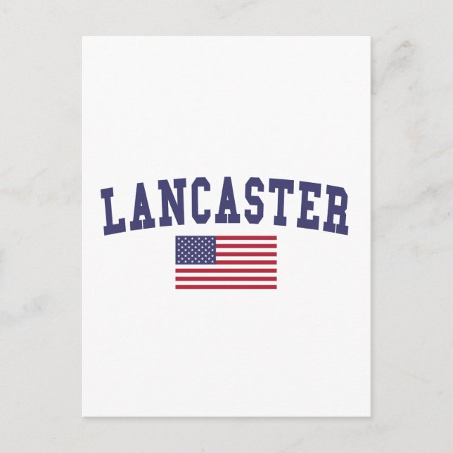 Lancaster PA US Flagga Vykort (Framsida)