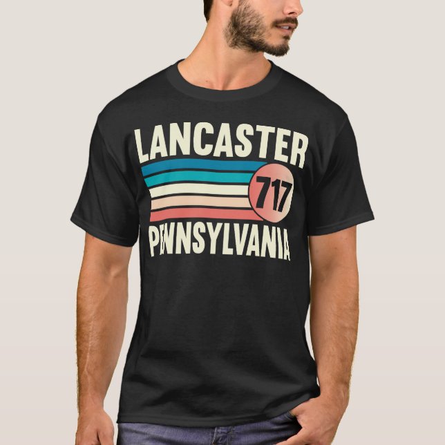 Lancaster Pennsylvania 717 Area Code T Shirt (Framsida)