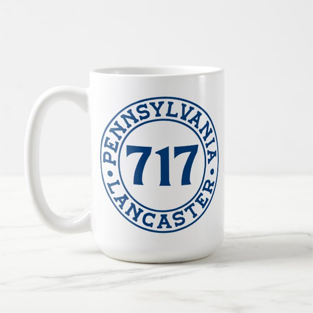 Lancaster Pennsylvania 717-områdeskod  Kaffemugg (Vänster)