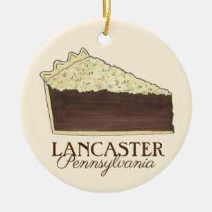 Lancaster Pennsylvania PA Dutch Shoo Fly Paj Julgransprydnad Keramik