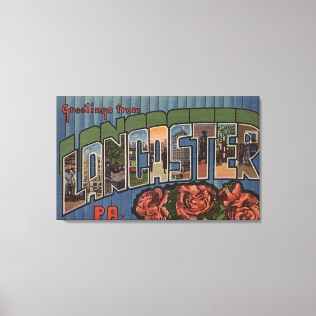 Lancaster, Pennsylvania - Stora Brev-scenarierna Canvastryck (Framsida)