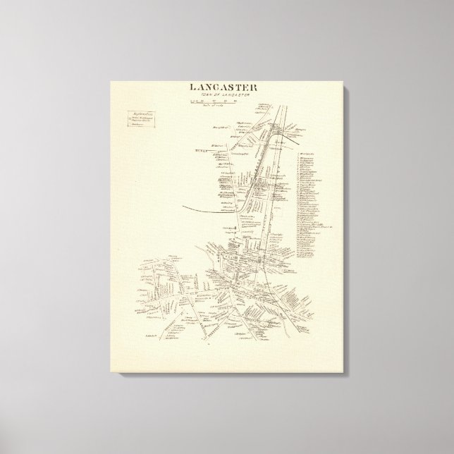 Lancaster, staden Lancaster Canvastryck (Framsida)