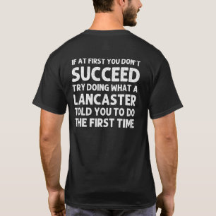 Lancaster Surname Family Träd Birthday Reunion Ide T Shirt