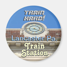 Lancaster Tåg Station! Hårdnyckelkedjan tåg! Magnet