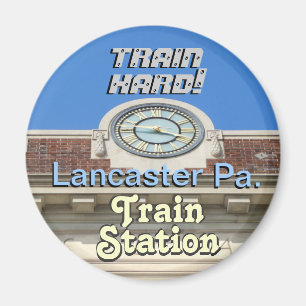 Lancaster tågstation! Tåg hårda Keychain! Magnet