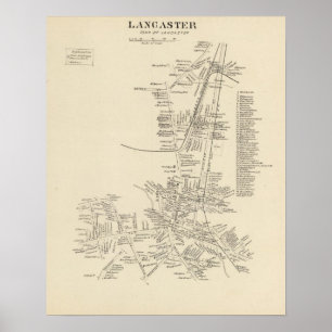 Lancaster town av Lancaster Poster