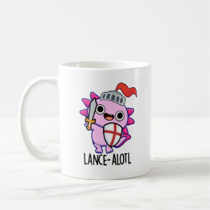Lance-a-lotl Funny Axolotl Knight Pun Kaffemugg