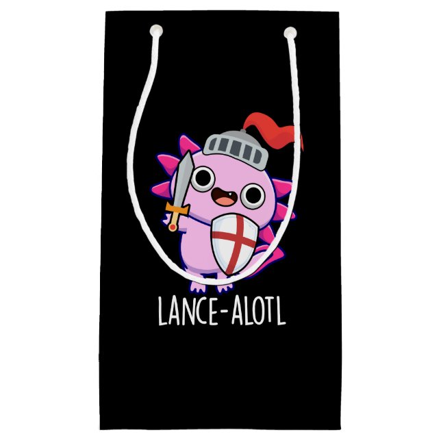 Lance-a-lotl Funny Axolotl Knight Pun Mörk BG (Framsidan)