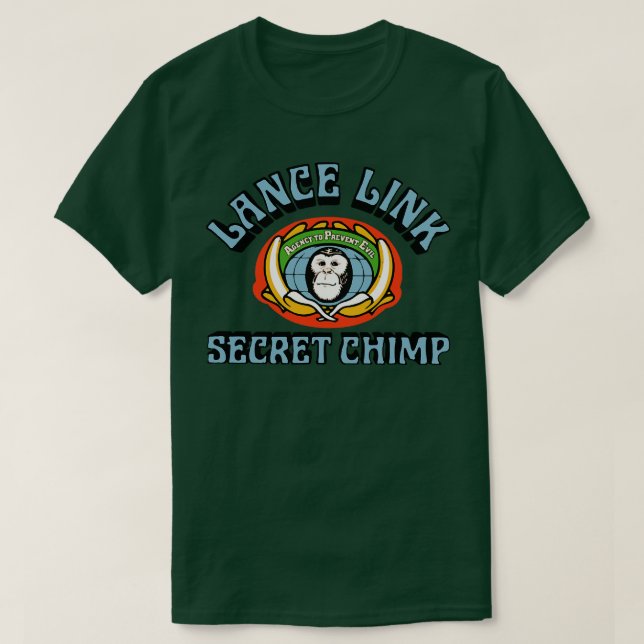 Lance Link Secret Chimp T Shirt (Design framsida)