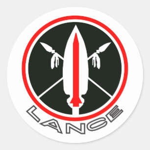 Lance Missile Runt Klistermärke