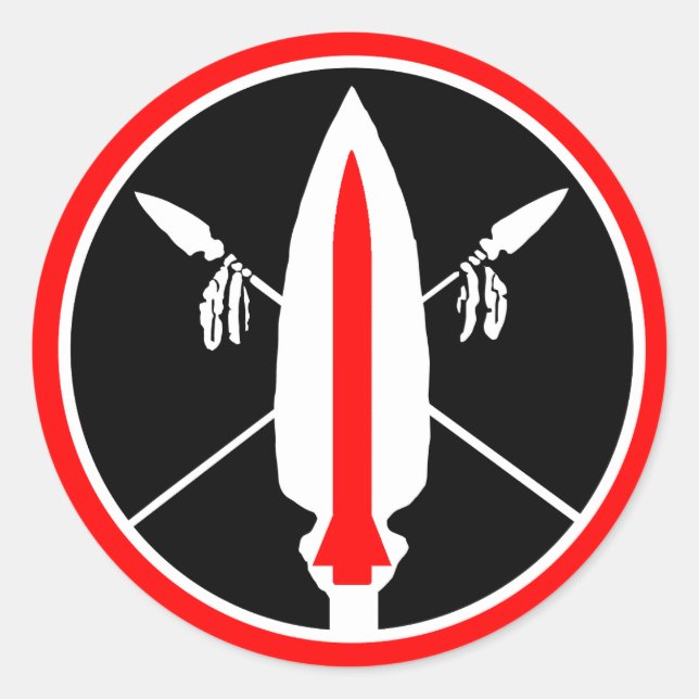 Lance Missile Sticker Runt Klistermärke (Framsida)