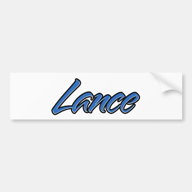 Lance Name blue Aufkleber Sticker Autoaufkleber Bildekal (Framsidan)
