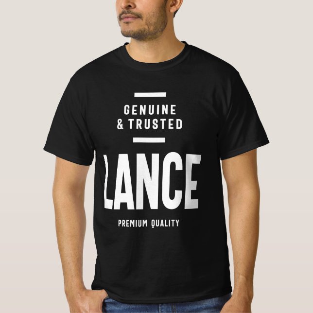 Lance Personlig Namn T Shirt (Framsida)